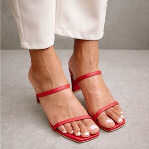 ALOHAS Cannes Red Strappy Heel sandals